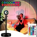 Sunset Lamp Projector for Room, LED Sunset Projection Night Light with Remote Control 16 Colors (Pack of 1