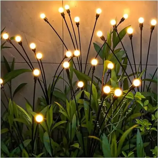 8 led Swaying Crystal Ball Firefly Flickering Outdoor Waterproof Decorative lamp for Pathway (Pack of 2)